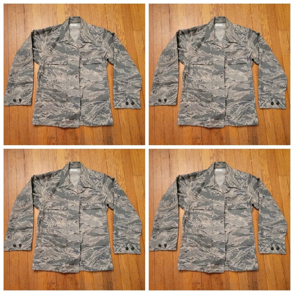 4 US Air Force 10R Utility Coat Grey‎ Digital Tiger Stripe Camo Jacket Military